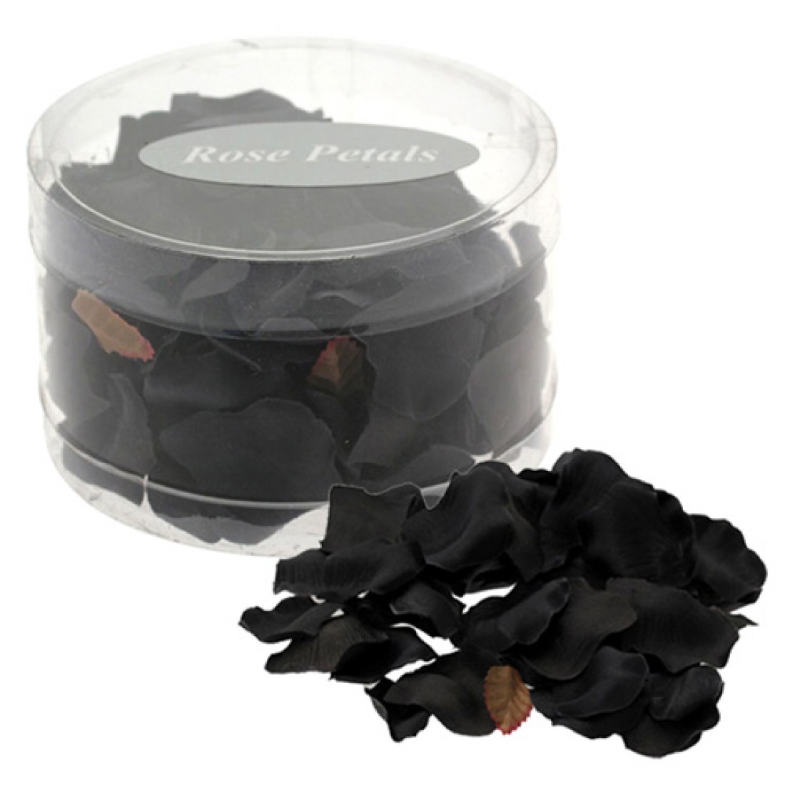 Silk Rose Petals Black Artificial Flowers